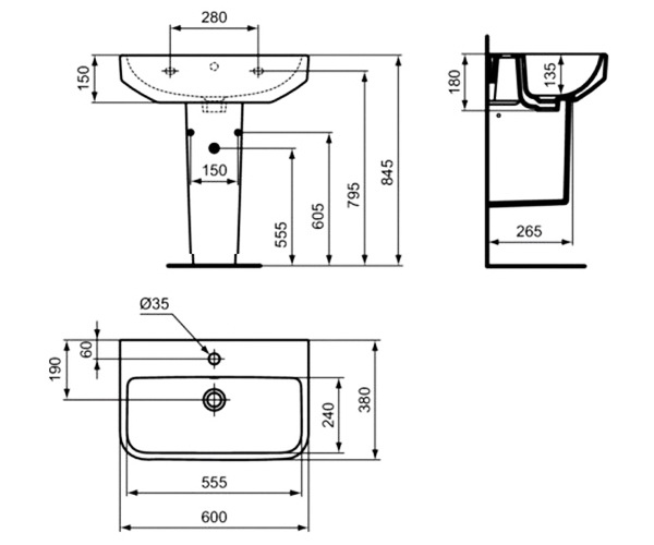 раковина IDEAL STANDARD I.LIFE 60